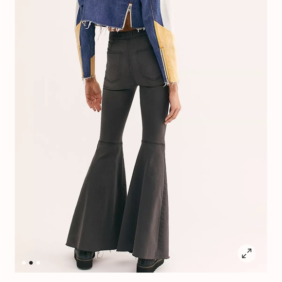 Free People Black Flare Jeans - Picture 2 of 4